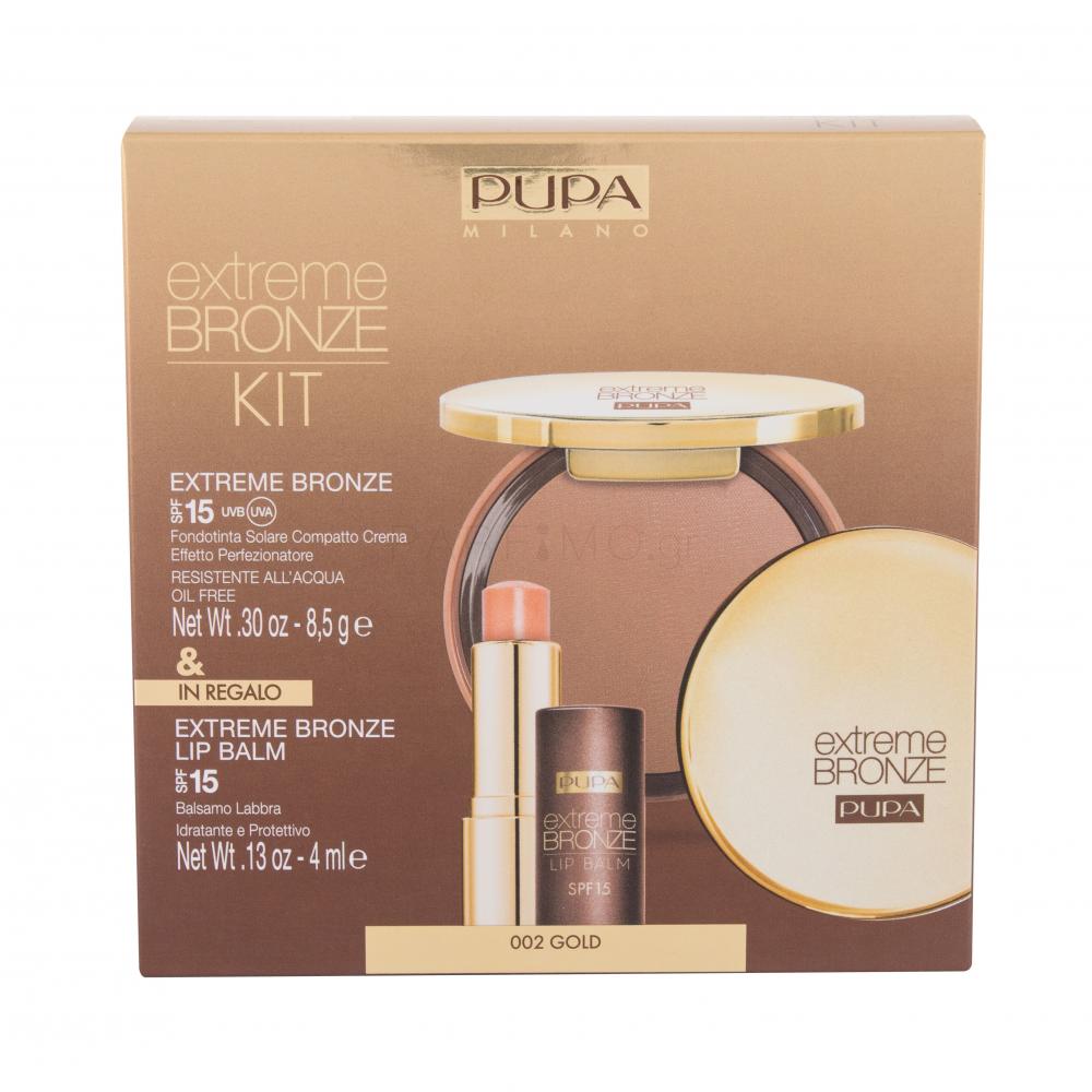 Pupa Extreme Bronze Waterproof SPF15 Σετ δώρου συμπαγές κρεμώδες μεικ