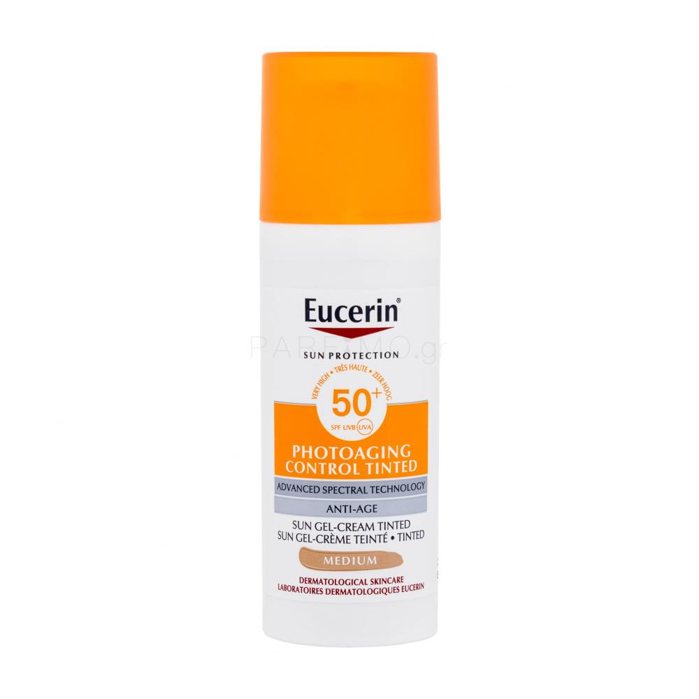 Eucerin Sun Protection Photoaging Control Tinted GelCream SPF50+ Αντιηλιακό προϊόν προσώπου για