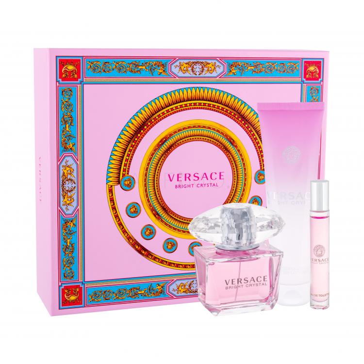 Versace Bright Crystal Σετ δώρου για γυναίκες EDT 90 ml + λοσιόν σώματος 150 ml + EDT 10 ml