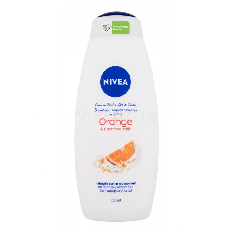 Nivea Orange &amp; Bamboo Milk Αφρόλουτρο για γυναίκες 750 ml