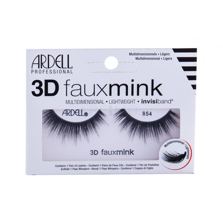 Ardell 3D Faux Mink 854 Ψεύτικες βλεφαρίδες για γυναίκες 1 τεμ Απόχρωση Black
