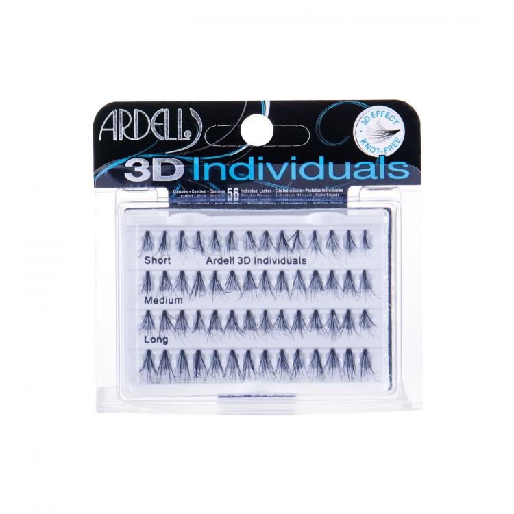 Ardell 3D Individuals Combo Pack Σετ δώρου τούφες βλεφαρίδων 14 τεμ. Short Black + τούφες βλεφαρίδων 14 τεμ.Medium Black  + τούφες βλεφαρίδων 28 τεμ Long Black