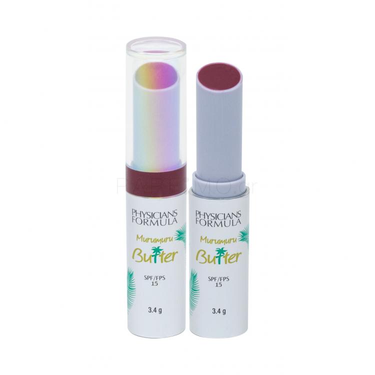 Physicians Formula Murumuru Butter Lip Cream SPF15 Βάλσαμο για τα χείλη για γυναίκες 3,4 gr Απόχρωση Acaí Berry