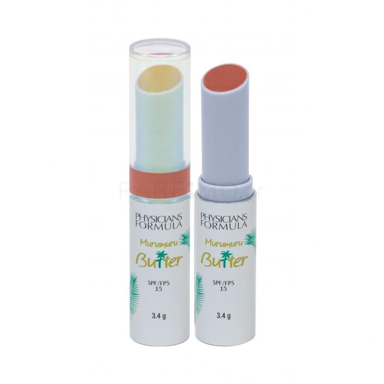 Physicians Formula Murumuru Butter Lip Cream SPF15 Βάλσαμο για τα χείλη για γυναίκες 3,4 gr Απόχρωση Brazilian Sunset