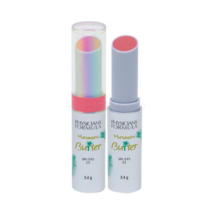 Physicians Formula Murumuru Butter Lip Cream SPF15 Βάλσαμο για τα χείλη για γυναίκες 3,4 gr Απόχρωση Flamingo Pink
