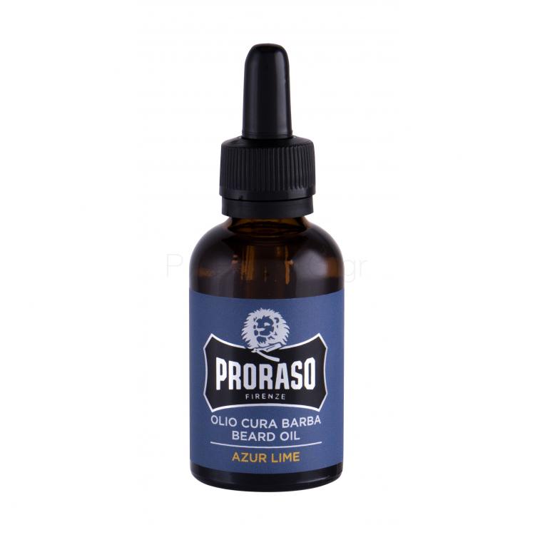 PRORASO Azur Lime Beard Oil Περιποιητικό λάδι για τα γένια για άνδρες 30 ml
