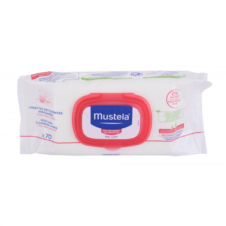 Mustela Bébé Καθαριστικά μαντηλάκια για παιδιά 70 τεμ
