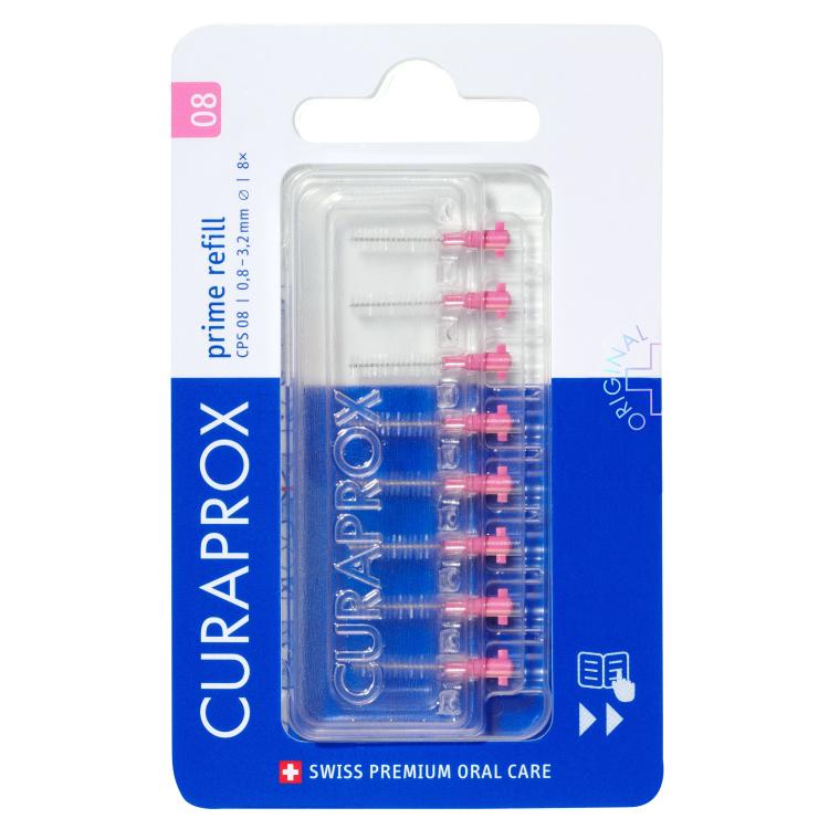 Curaprox CPS 08 Prime Refill 0,8 - 3,2 mm Μεσοδόντια οδοντοβουρτσάκια 8 τεμ