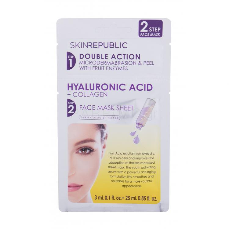 Skin Republic Hyaluronic Acid 2 Step Μάσκα προσώπου για γυναίκες 28 ml
