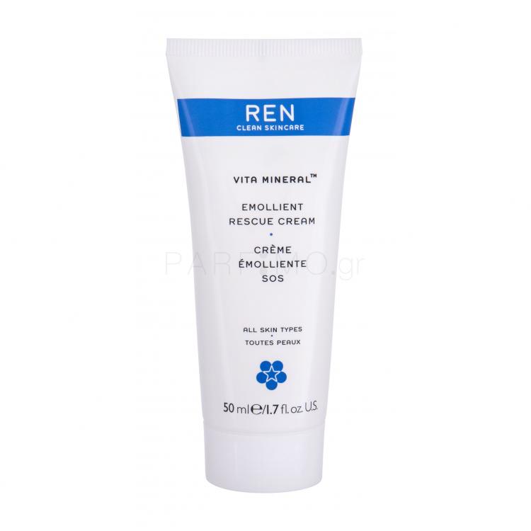 REN Clean Skincare Vita Mineral Emollient Rescue Κρέμα προσώπου ημέρας για γυναίκες 50 ml TESTER