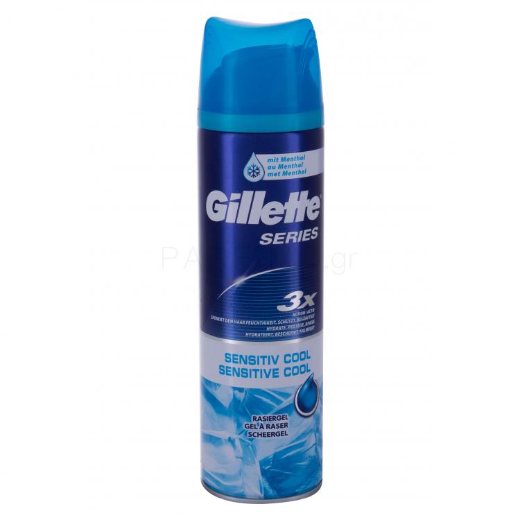 Gillette Series Sensitive Cool Τζελ ξυρίσματος για άνδρες 200 ml