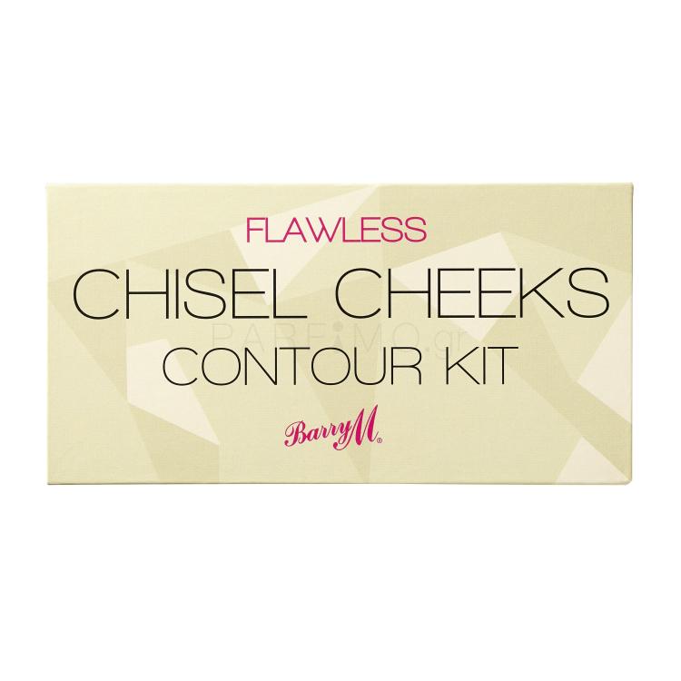 Barry M Flawless Chisel Cheeks Contour Kit Πούδρα για γυναίκες 2,5 gr Απόχρωση Light - Medium