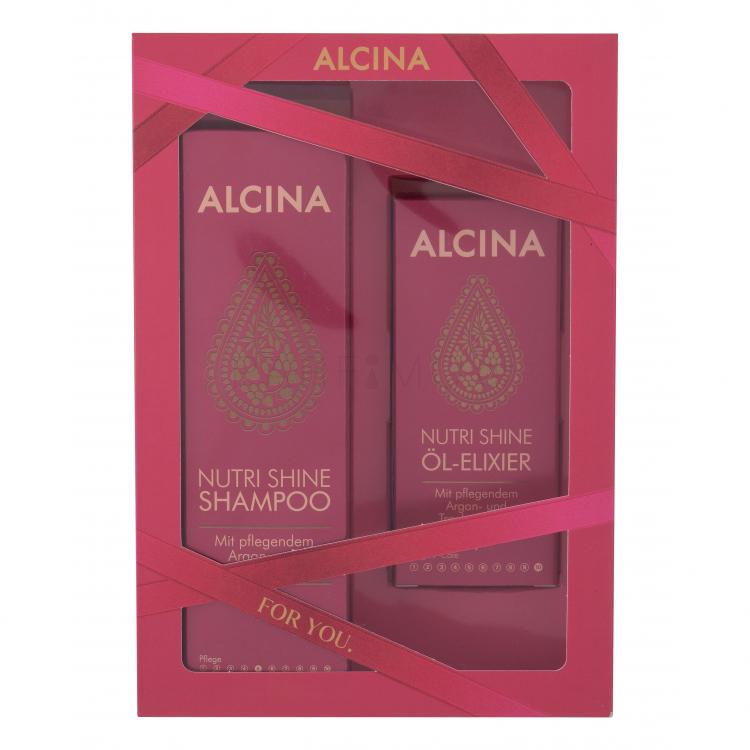 ALCINA Nutri Shine Σετ δώρου σαμπουάν 250 ml + λάδι-ελιξίριο 50 ml