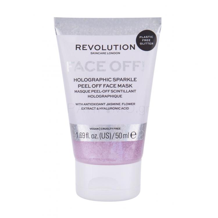 Revolution Skincare Face Off! Holographic Sparkle Μάσκα προσώπου για γυναίκες 50 ml