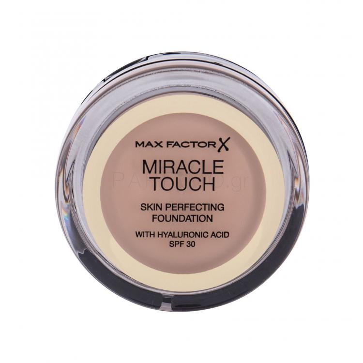 Max Factor Miracle Touch Skin Perfecting SPF30 Make up για γυναίκες 11,5 gr Απόχρωση 045 Warm Almond