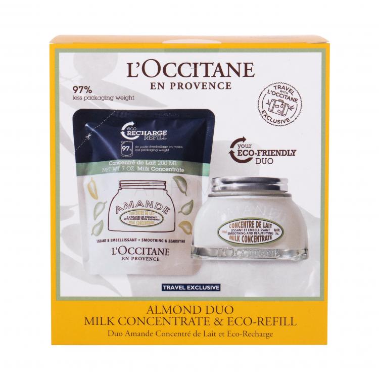 L&#039;Occitane Almond (Amande) Σετ δώρου κρέμα σώματος 200 ml + κρέμα σώματος σε συσκευασία γεμίσματος 200 ml