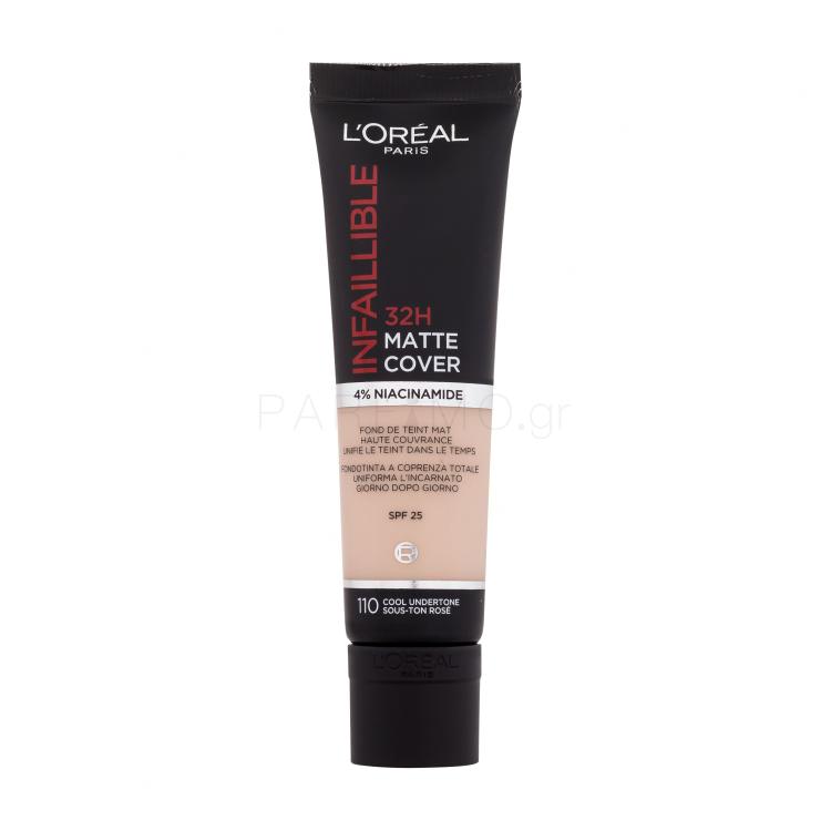 L'Oréal Paris Infaillible 32H Matte Cover SPF25 Make up για γυναίκες 30 ml Απόχρωση 110