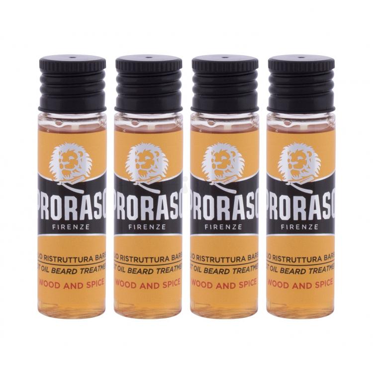 PRORASO Wood &amp; Spice Hot Oil Beard Treatment Περιποιητικό λάδι για τα γένια για άνδρες 68 ml