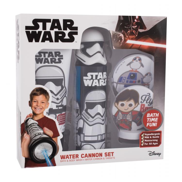 Star Wars Stormtrooper Σετ δώρου αφρόλουτρο Star Wars Stormtrooper 150 ml + νεροπίστολο + στόχος 2 τεμ