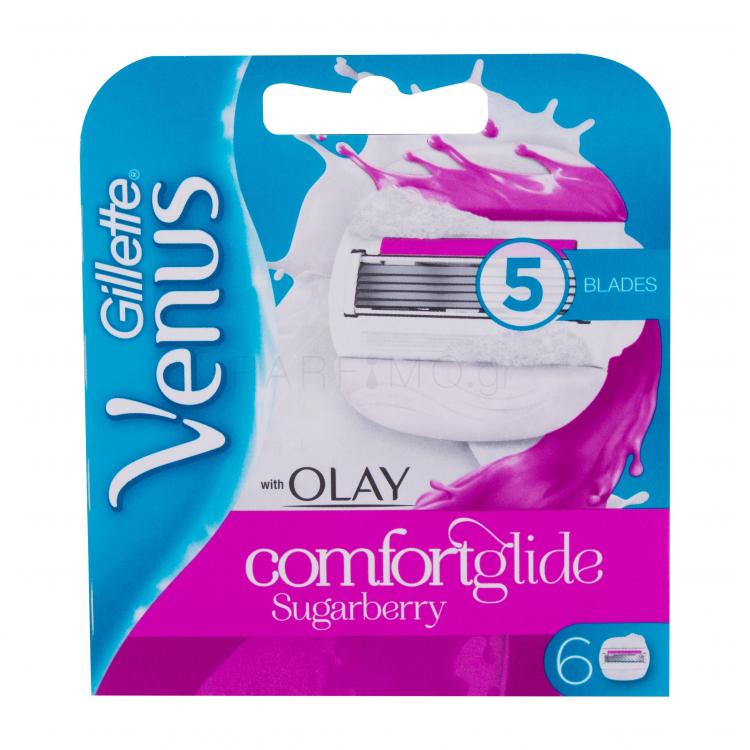 Gillette Venus &amp; Olay Sugarberry Comfortglide Ανταλλακτικές λεπίδες για γυναίκες 6 τεμ