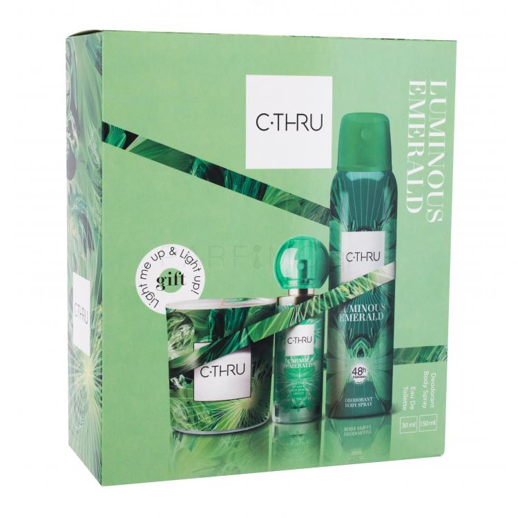 C-THRU Luminous Emerald Σετ δώρου EDT 30 ml + αποσμητικό 150 ml + κερί