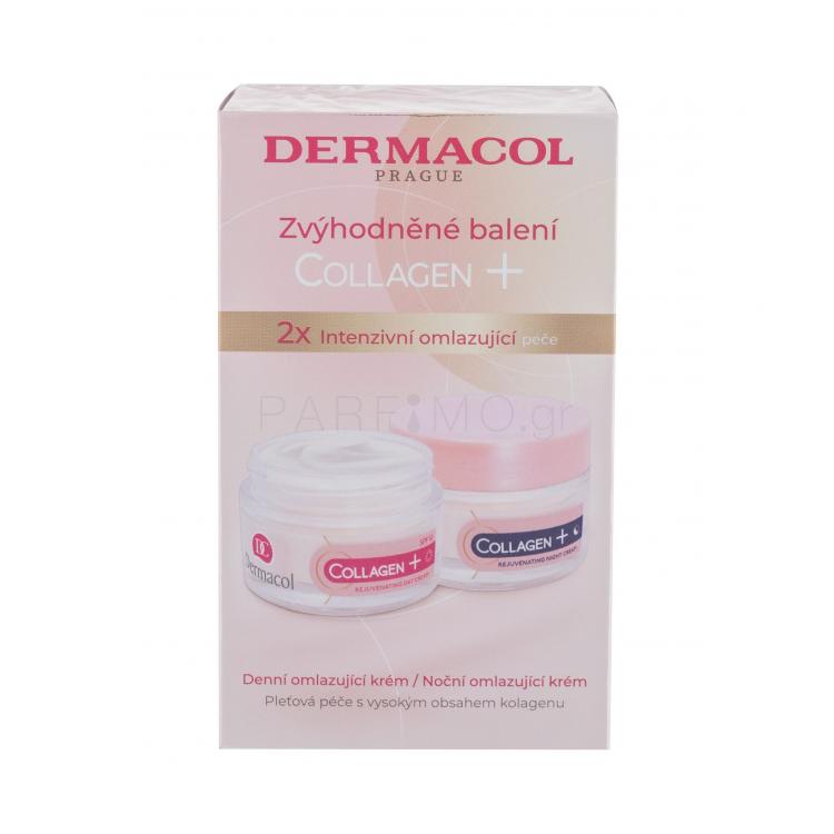 Dermacol Collagen+ SPF10 Σετ δώρου ημερήσια φροντίδα προσώπου Collagen + αναζωογονητική φροντίδα SPF10 50 ml + νυχτερινή φροντίδα προσώπου Collagen + αναζωογονητική φροντίδα 50 ml