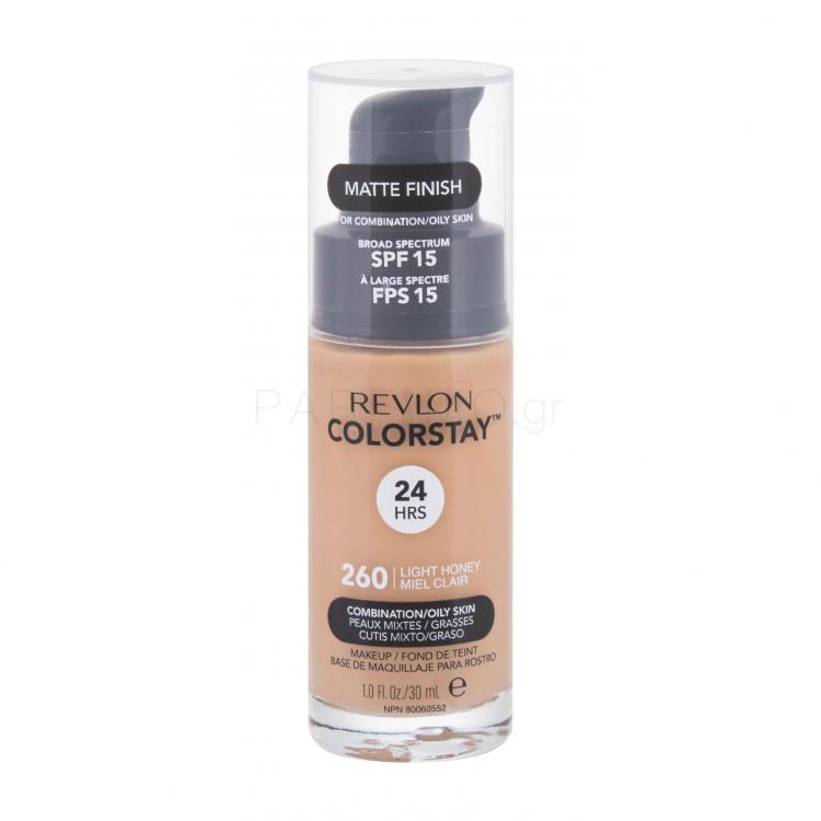 Revlon Colorstay Combination Oily Skin SPF15 Make up για γυναίκες 30 ml Απόχρωση 260 Light Honey