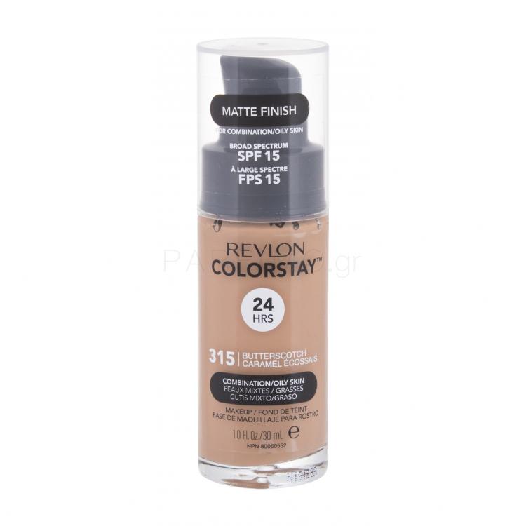 Revlon Colorstay™ Combination Oily Skin SPF15 Make up για γυναίκες 30 ml Απόχρωση 315 Butterscotch