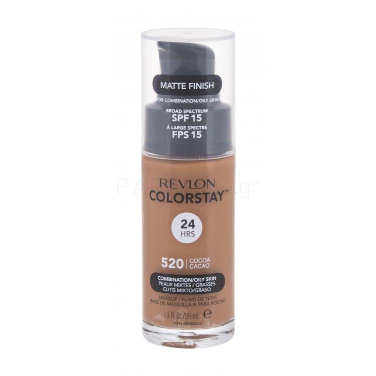 Revlon Colorstay™ Combination Oily Skin SPF15 Make up για γυναίκες 30 ml Απόχρωση 520 Cocoa