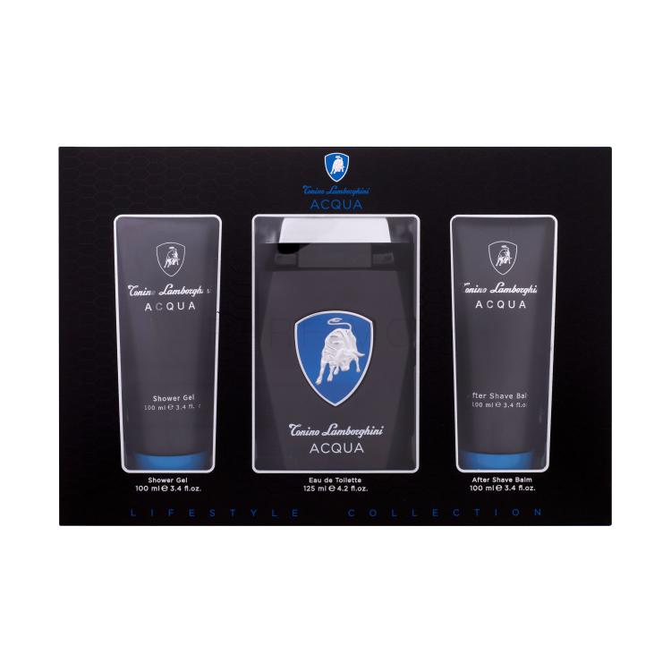 Lamborghini Acqua Σετ δώρου EDT 125 ml + αφρόλουτρο 100 ml + aftershave βάλσαμο 100 ml