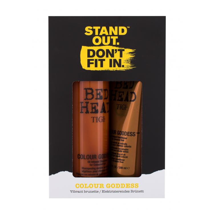 Tigi Bed Head Colour Goddess Stand out. Don&#039;t fit in. Σετ δώρου σαμπουάν Bed Head Colour Goddess 400 ml + βάλσαμο Bed Head Colour Goddess 200 ml