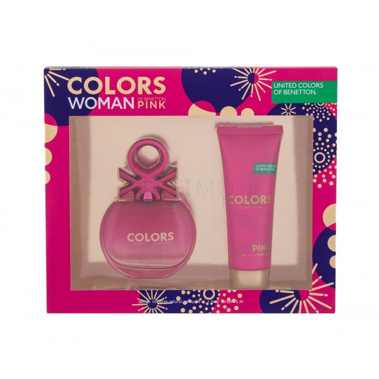 Benetton Colors de Benetton Pink Σετ δώρου EDT 80 ml + λοσιόν σώματος 75 ml