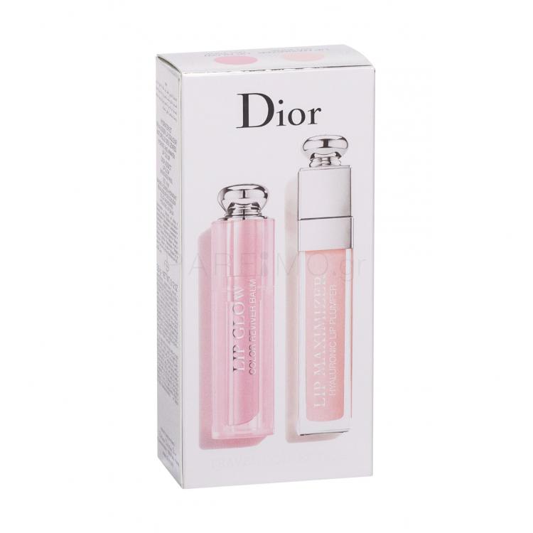 Christian Dior Addict Lip Maximizer Hyaluronic Σετ δώρου λιπ γκλος Lip Maximizer 6 ml + βάλσαμο για τα χείλη Lip Glow Reviver Balm 6,5 g 001 Pink