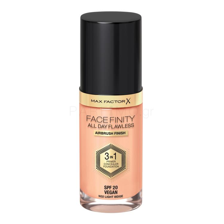Max Factor Facefinity All Day Flawless SPF20 Make up για γυναίκες 30 ml Απόχρωση N32 Light Beige