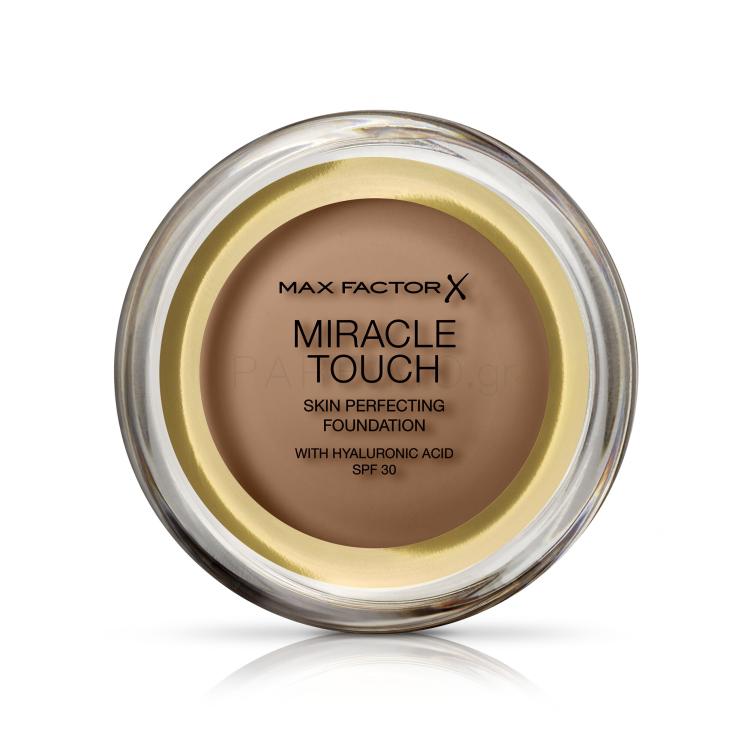 Max Factor Miracle Touch Skin Perfecting SPF30 Make up για γυναίκες 11,5 gr Απόχρωση 098 Toasted Almond