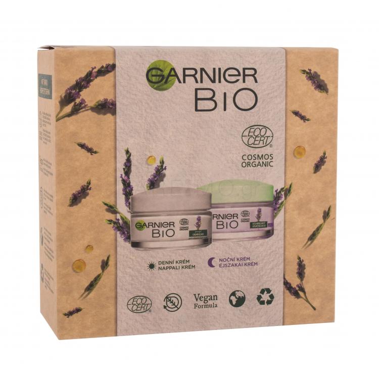 Garnier Bio Lavender Σετ δώρου κρέμα ημέρας προσώπου Bio Anti-Wrinkle Day Care 50 ml + κρέμα προσώπου το βράδυ Bio Anti-Wrinkle Night Care 50 ml