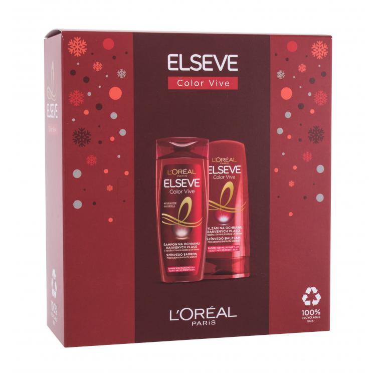 L&#039;Oréal Paris Elseve Color-Vive Σετ δώρου σαμπουάν Elseve Color Vive 250 ml + βάλσαμο μαλλιών Elseve Color Vive 200 ml
