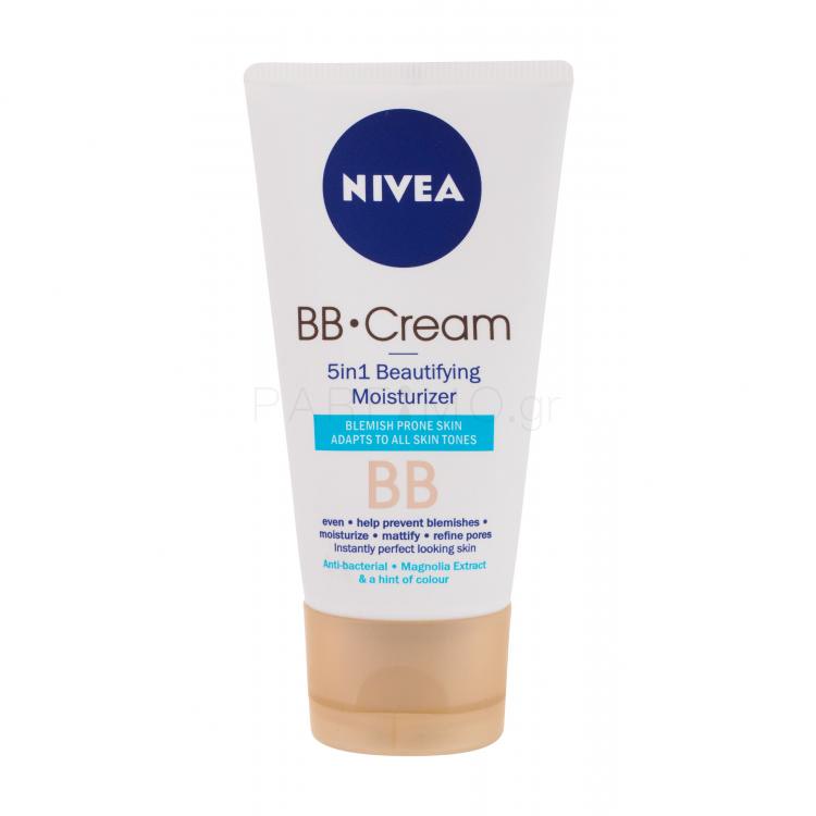 Nivea BB Cream 5in1 Beautifying Moisturizer ΒΒ κρέμα για γυναίκες 50 ml