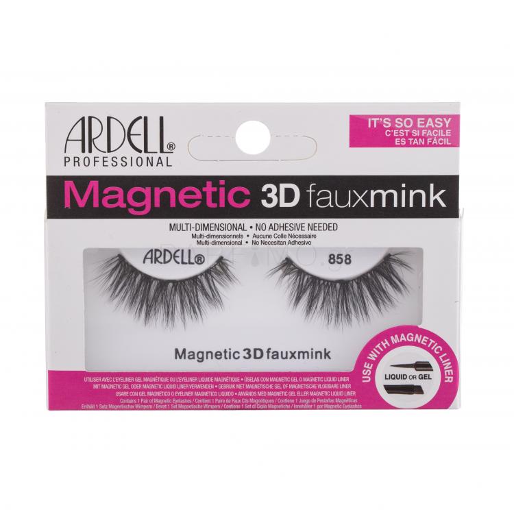 Ardell Magnetic 3D Faux Mink 858 Ψεύτικες βλεφαρίδες για γυναίκες 1 τεμ Απόχρωση Black