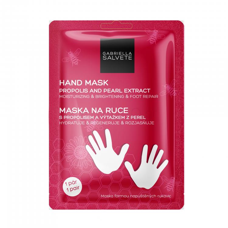 Gabriella Salvete Hand Mask Propolis And Pearl Extract Ενυδατικά γάντια για γυναίκες 1 τεμ