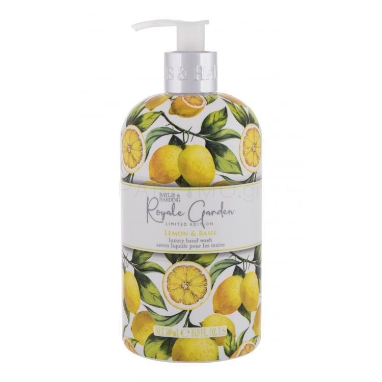 Baylis &amp; Harding Royale Garden Lemon &amp; Basil Υγρό σαπούνι για γυναίκες 500 ml
