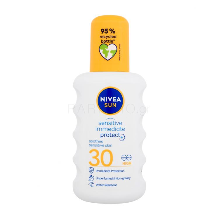 Nivea Sun Sensitive Immediate Protect+ SPF30 Αντιηλιακό προϊόν για το σώμα 200 ml