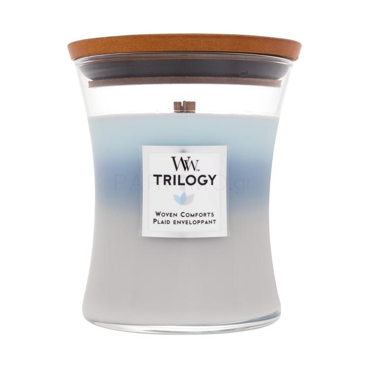 WoodWick Trilogy Woven Comforts Αρωματικό κερί 275 gr