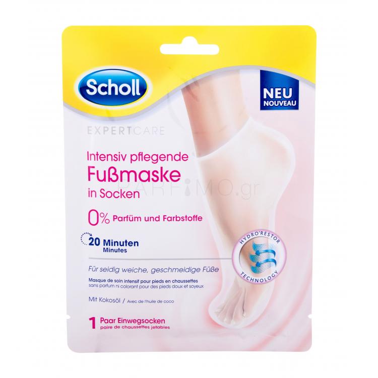 Scholl Expert Care Intensive Nourishing Foot Mask Coconut Oil Μάσκα ποδιών για γυναίκες 1 τεμ