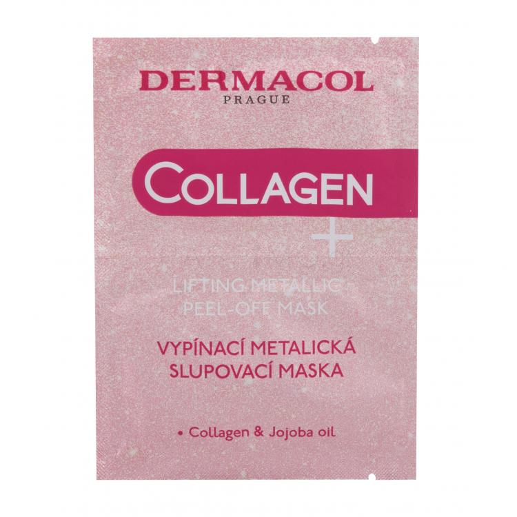 Dermacol Collagen+ Lifting Metallic Peel-Off Μάσκα προσώπου για γυναίκες 15 ml