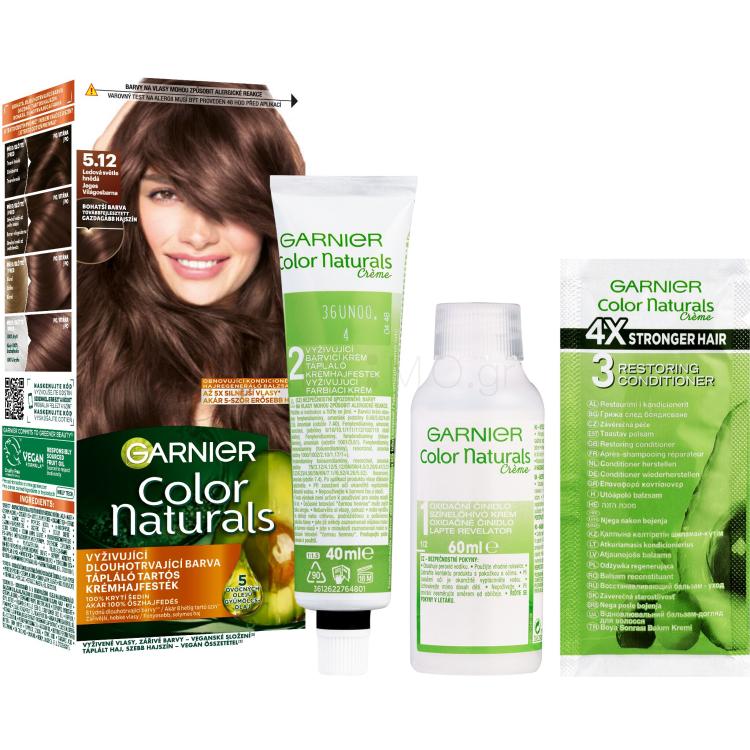 Garnier Color Naturals Créme Βαφή μαλλιών για γυναίκες 40 ml Απόχρωση 5,12 Icy Light Brown
