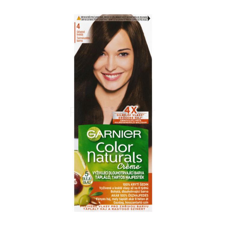 Garnier Color Naturals Créme Βαφή μαλλιών για γυναίκες 40 ml Απόχρωση 4 Natural Brown