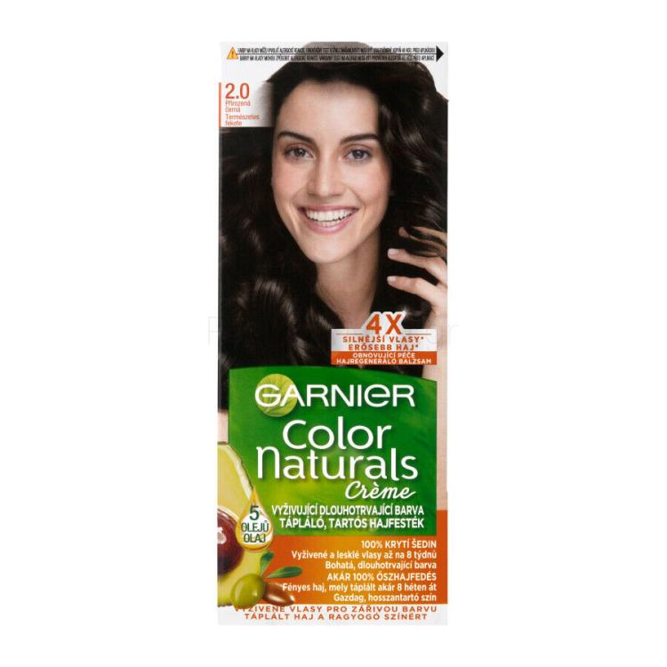 Garnier Color Naturals Créme Βαφή μαλλιών για γυναίκες 40 ml Απόχρωση 2,0 Soft Black