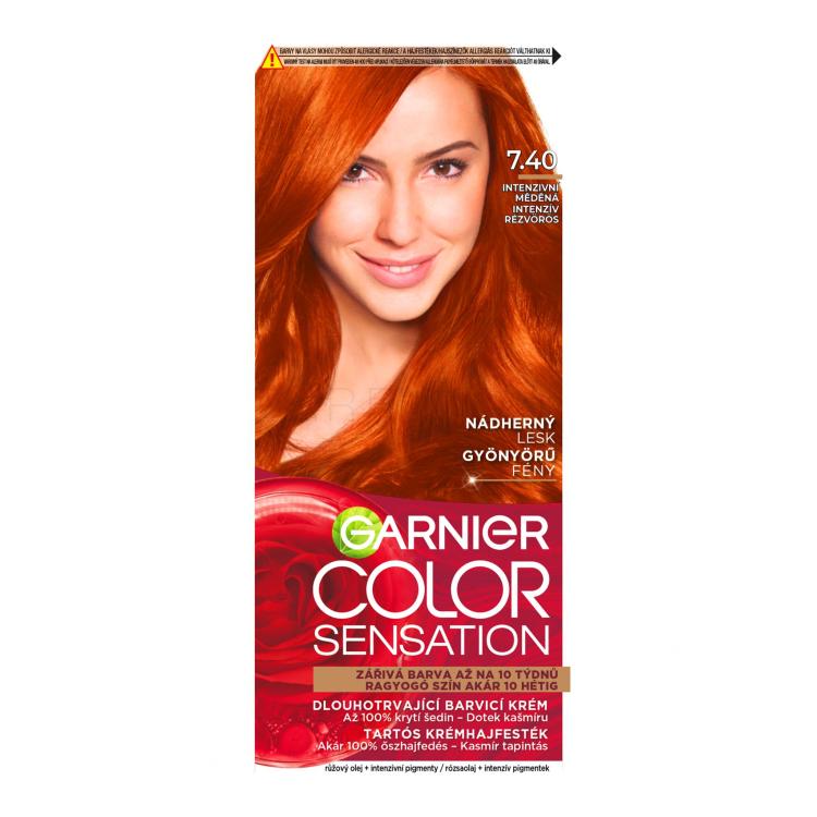 Garnier Color Sensation Βαφή μαλλιών για γυναίκες 40 ml Απόχρωση 7,40 Intense Amber