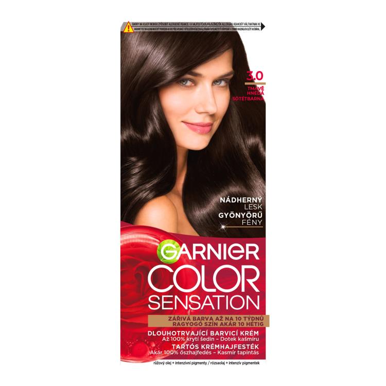 Garnier Color Sensation Βαφή μαλλιών για γυναίκες 40 ml Απόχρωση 3,0 Prestige brown